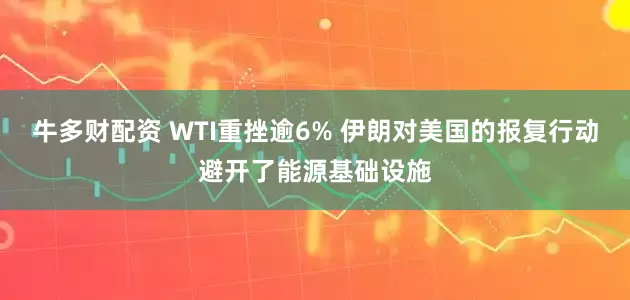 牛多财配资 WTI重挫逾6% 伊朗对美国的报复行动避开了能源基础设施